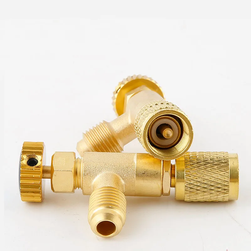 R410A R22 Refrigeration Tool Air Conditioning Liquid Safety Hose Valve 1/4" 5/16&quotThread Repair And Fluoride | Обустройство