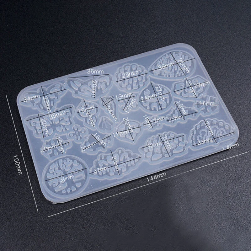

1PCS Translucent Silicone Mold Vintage Hollow Earring Pendant DIY Jewelry Making Tool Moulds UV Epoxy Resin Decorative Craft