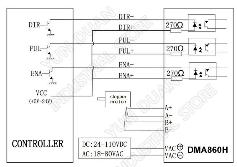 Stepper Motor Driver MA860H Microstep 256 2phase 18-80VAC 7.2A for NEMA23 NEMA34 | Обустройство дома