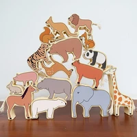 wooden animal stacking toys blocks for kids christmas birthday gifts educational gift toys for kids decoracion salon casa