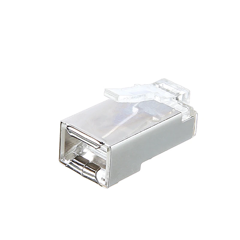 POHIKS 100 шт. RJ45 экранированный разъем сетевой кабель Высокое Скорость металла с