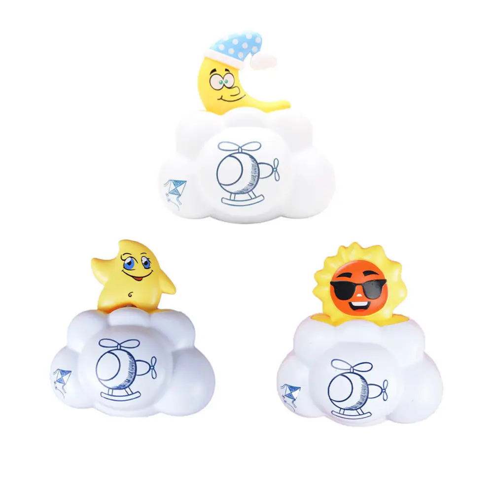 

3pcs Shower Toys Pretty Cartoon Cloud Sprinkling Toys Bath Toys for Toddler