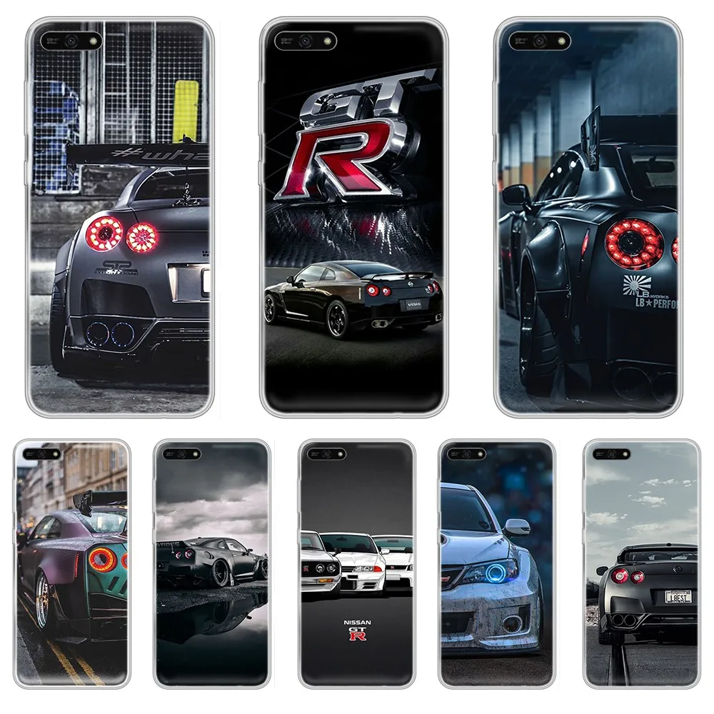 GTR Cool Car JDM art pretty back Etui Прозрачный чехол для телефона HUAWEI honor mate 7A 8S 8X 9 9X 10 20 30 pro lite |