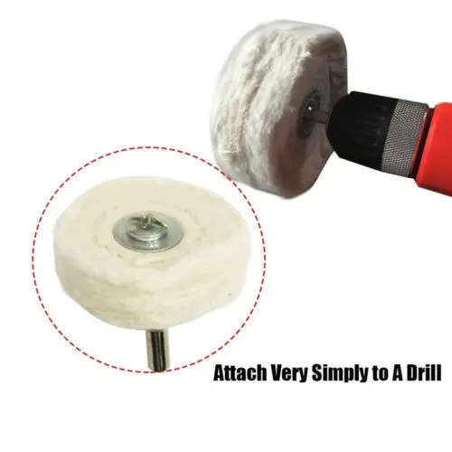 

US 4Pc Car Motorcycle Kit Buffing Wheel Rims Waxing Polishing Mop Cotton Pad