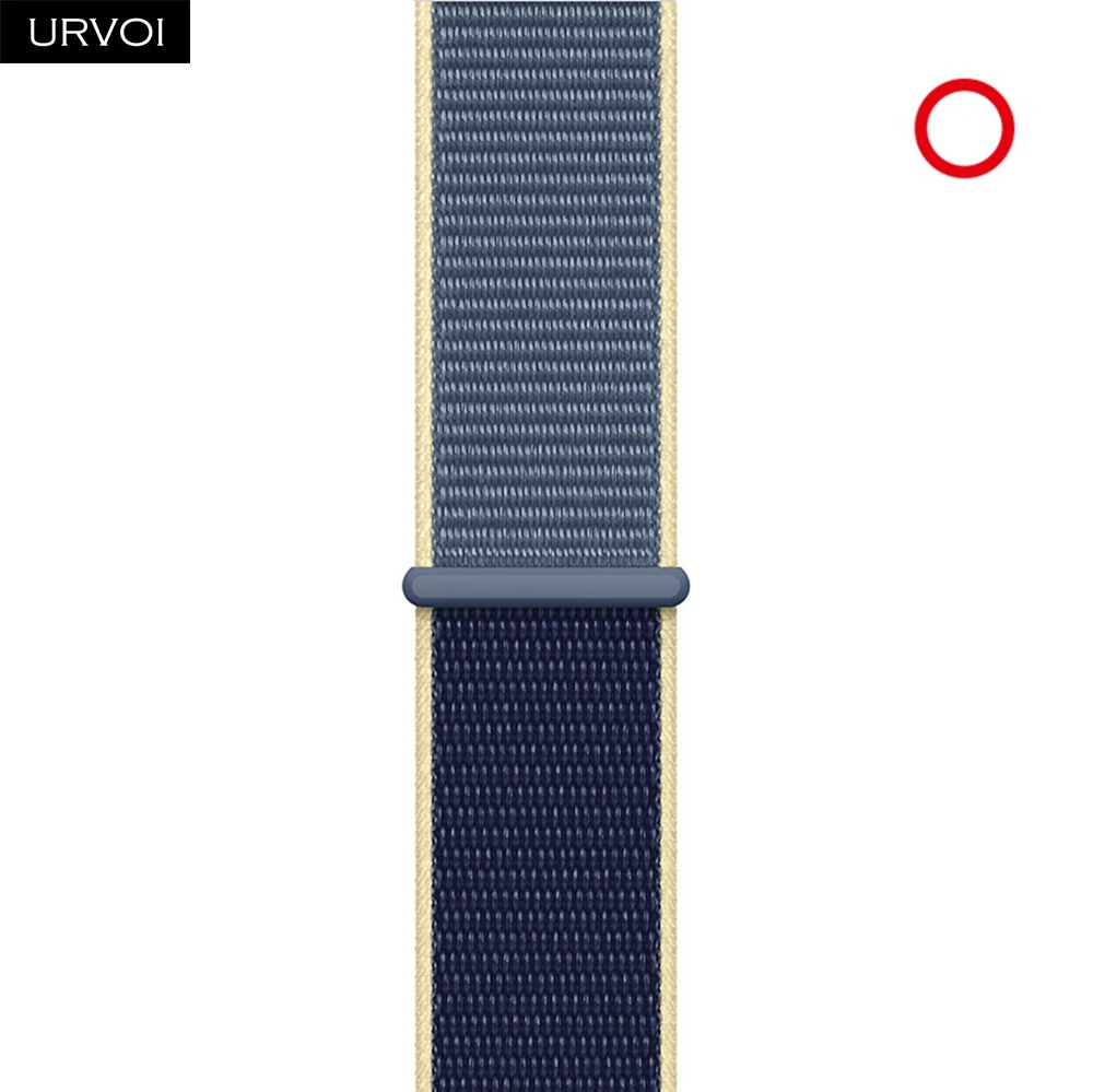 Спортивная петля URVOI для apple watch series 5 4 3 2 1 ремешок для iWatch band для NIKE+ двухслойный светоотражающий крючок и петля - Цвет ремешка: Alaskan Blue