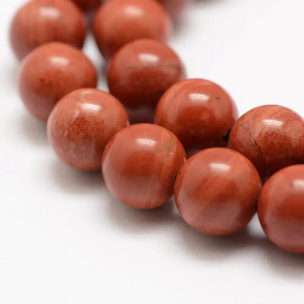 

1 Strand Natural Red Jasper Beads Strands Grade A- Round 8mm Hole: 1mm about 49pcs/strand 15.5 inches(39cm)