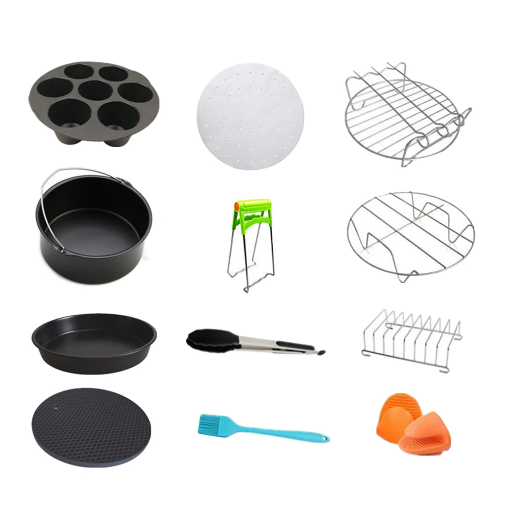 Air Fryer Accessories 7 inch Fits All 3.2QT - 5.3QT Pizza Pan Egg Bites Mold