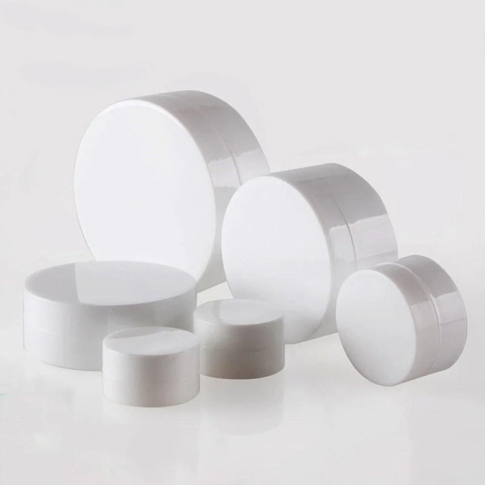 10 шт контейнер для крема белый Пластик банку пустой косметической упаковки