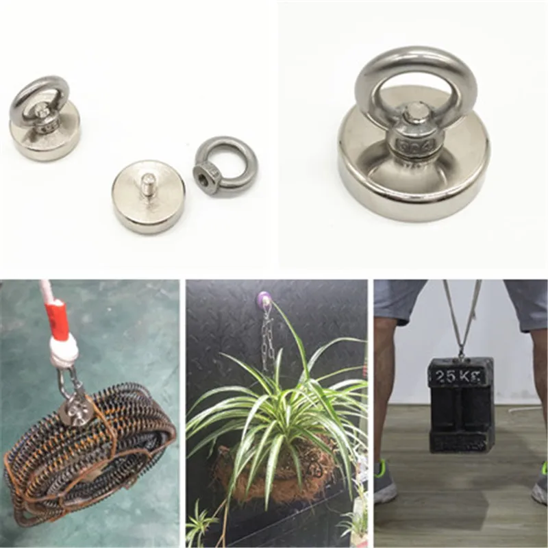 Мощный круглый крючок 7 размеров неодимовый магнит держатель рыболовного