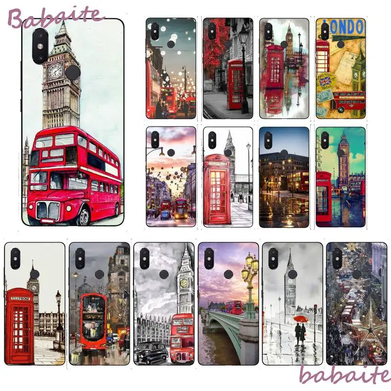 

Babaite london bus england telephone vintage british Customer High Phone Case for XiaoMi MI 6 plus A2 8 LITE 8 8SE 9 9SE MIX2