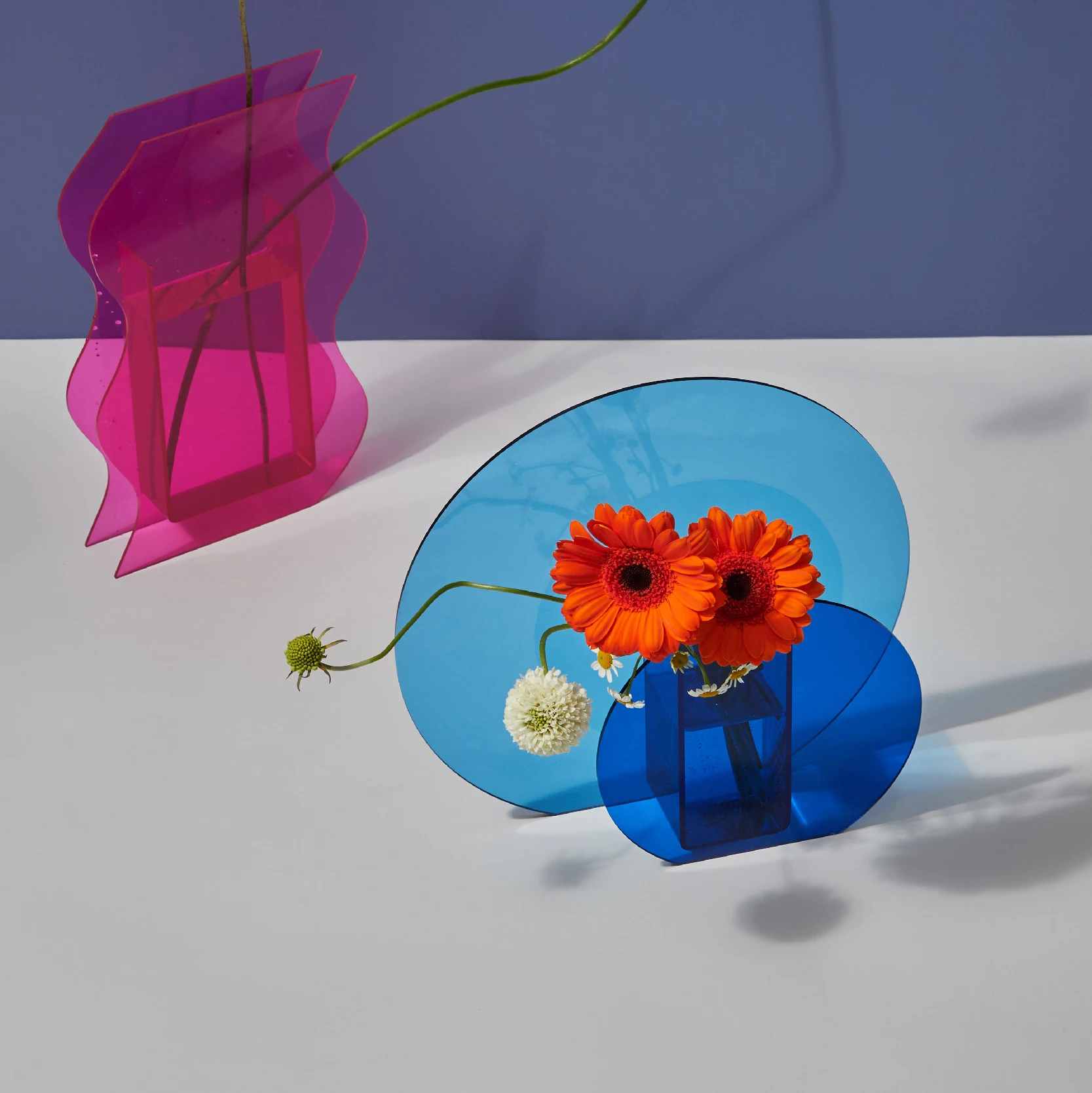 

BOUSSAC Acrylic Vases Floral Container Decorative Flower Design Wedding Party Flowers Centerpieces Home Office Decoration