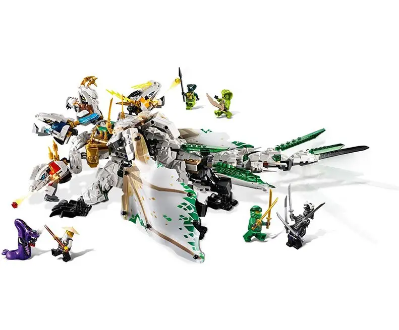 

1100pcs Ninja The Ultra Dragon Compatible 70679 Ninjagoes Dragon Building Blocks Bricks Toys for Children Gift 31186