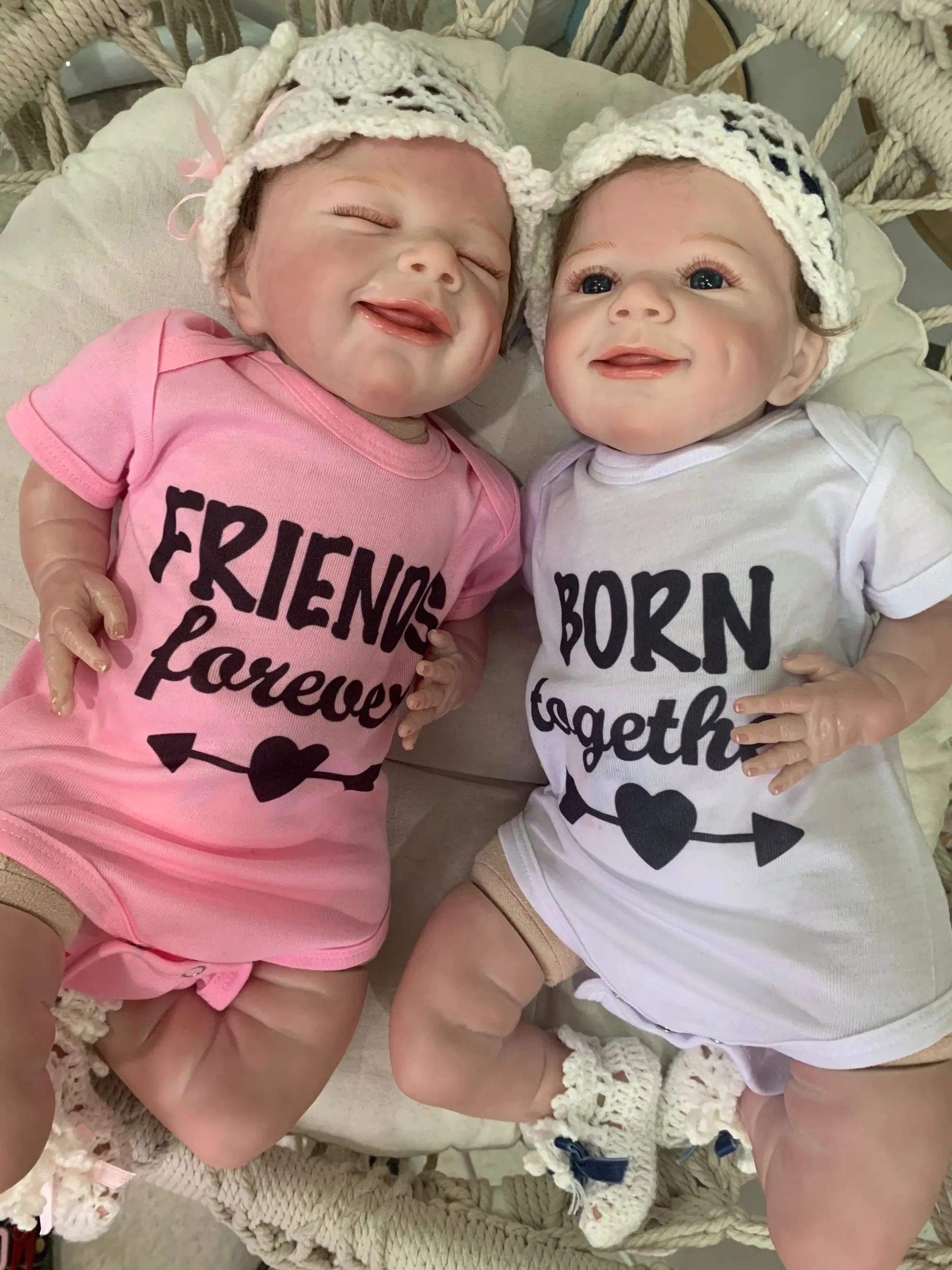 Кукла Reborn Baby Twins Likfelike очень мягкая на ощупь гибкие коллекционные предметы |