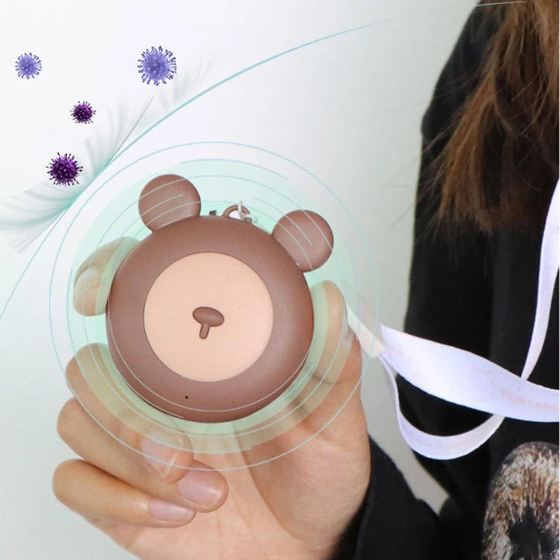 

Portable Mini Air Purifier Wearable Air Purifier Necklace Negative Ion Generator USB Personal Air Freshener for Adults/Kids