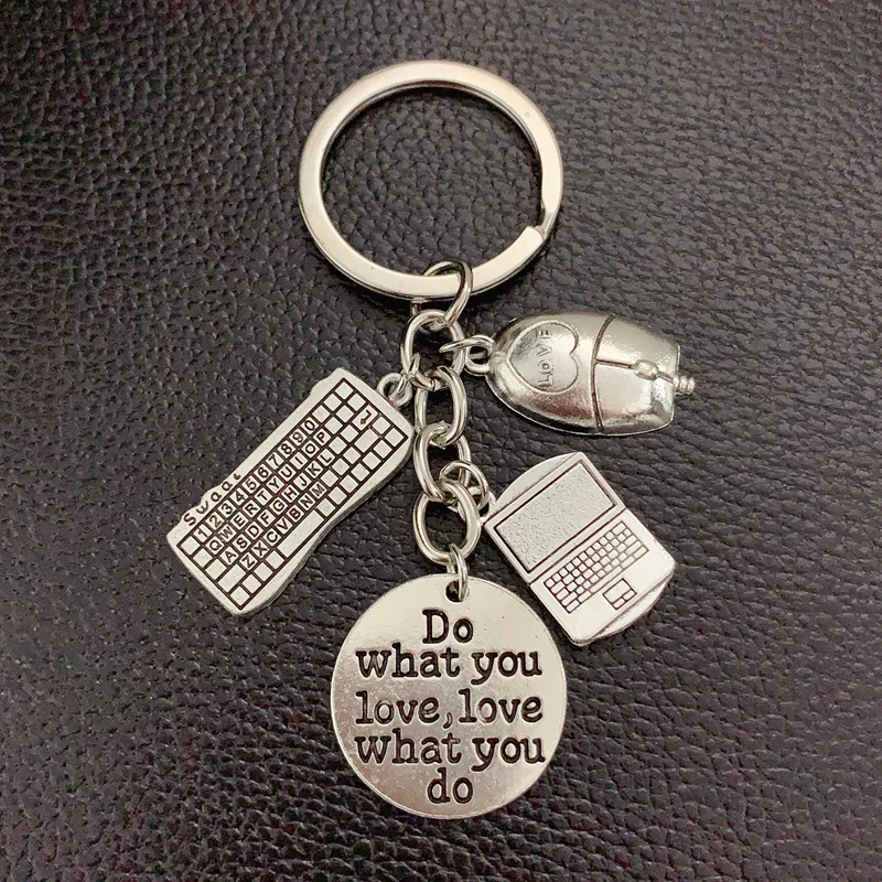 1 шт. Креативный новый брелок с подвеской в виде мыши и клавиатуры сделайте что вы