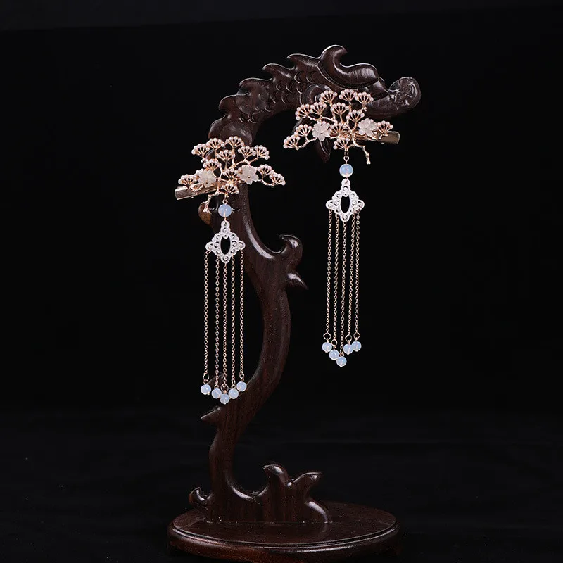 Классический китайский стиль жемчужные длинные кисточки заколки для волос