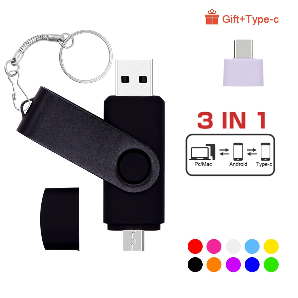 OTG флеш накопитель 2 0 64 ГБ 32 Micro Flash Drive 8 16 4 USB флэш для Android ПК TF/SD адаптер мобильных
