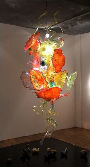 

GIRBAN Free LED Murano Lustre Art Chandeliers Light Italian Flower Plates Lamp Home Hotel Decor Blown Glass Chandelier Lighting