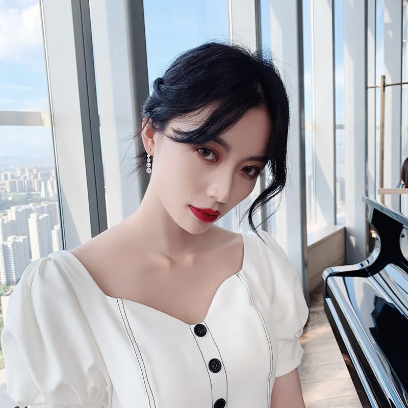 Новый дизайн модные ювелирные изделия индивидуальные роскошные длинные серьги с