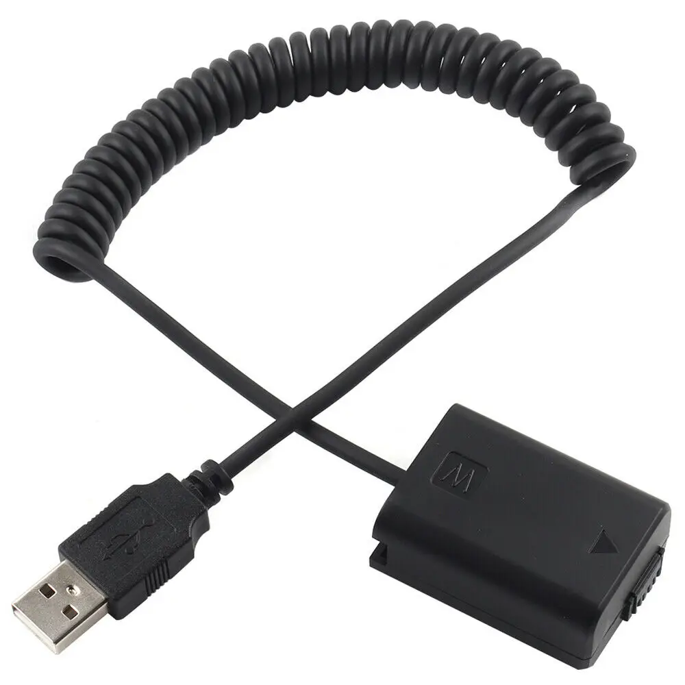 

NP-FW50 Dummy Battery Extendable Power Adapter Cable For Sony Camera Alpha