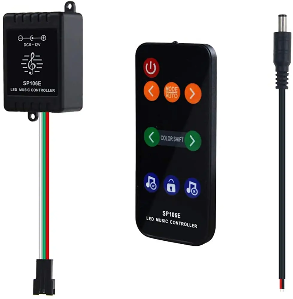 WS2812B светодиодный музыкальный контроллер беспроводной Радиочастотный пульт