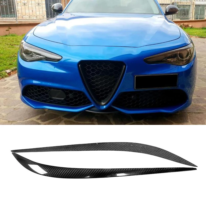 Передняя фара для бровей из углеродного волокна веки Alfa Romeo Giulia Quadrifoglio Base Verde TI Sedan