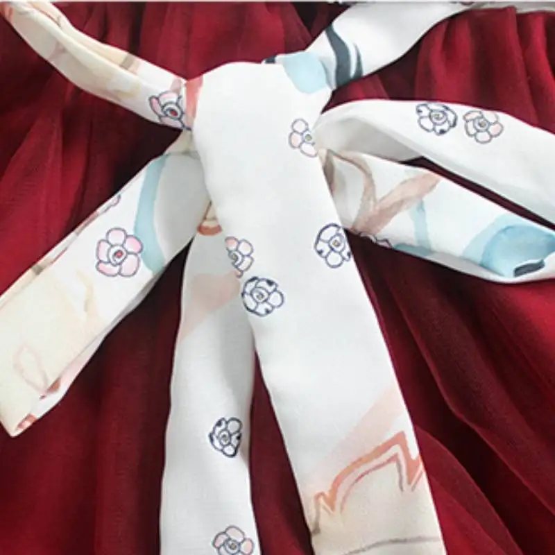 

Chinese Girls Hanfu Clothing Children Top Dress Sets Cosplay Spring Autumn Ancient Mesh Dress Sweet Girl Full Sleeve Dresses