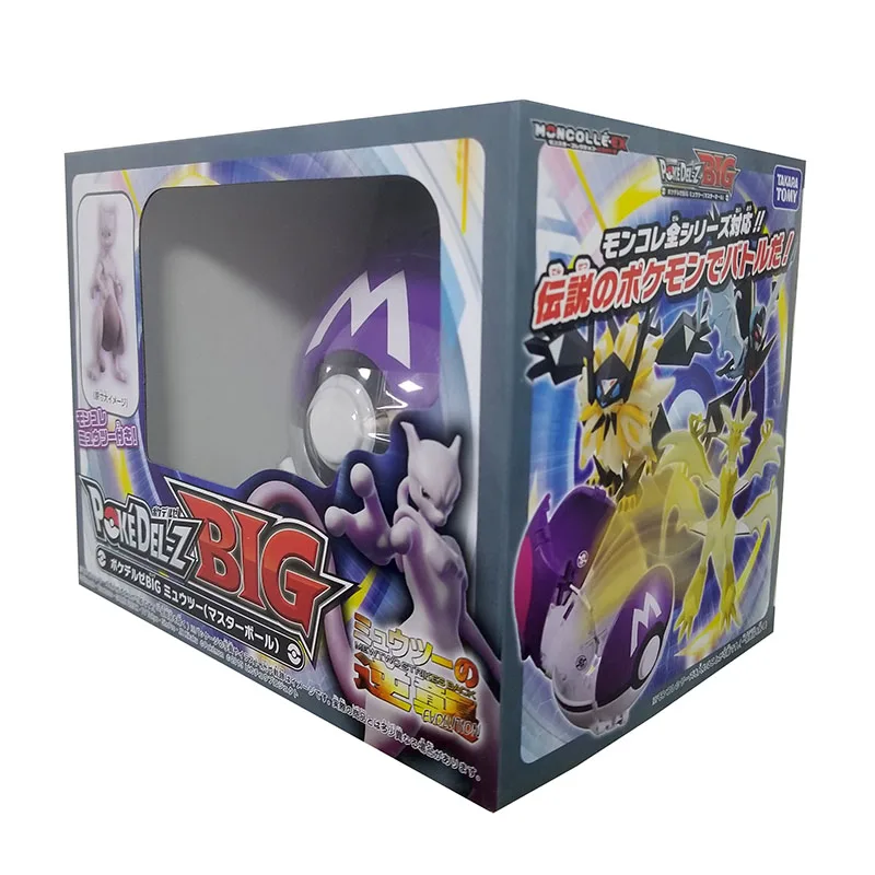 Takara Tomy фигурки pokedel-z большой покебол с Mewtwo игрушки аниме покемонов коллекции