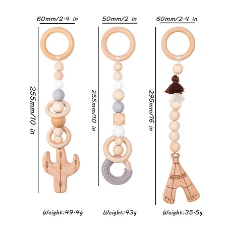 Gray tassel 1 Набор для игры в тренажерный зал деревянные сенсорные мобильные детские игрушки-погремушки скандинавские украшения комнаты подарок для детской фотосъемки детские погремушки для коляски - Цвет: Gray tassel