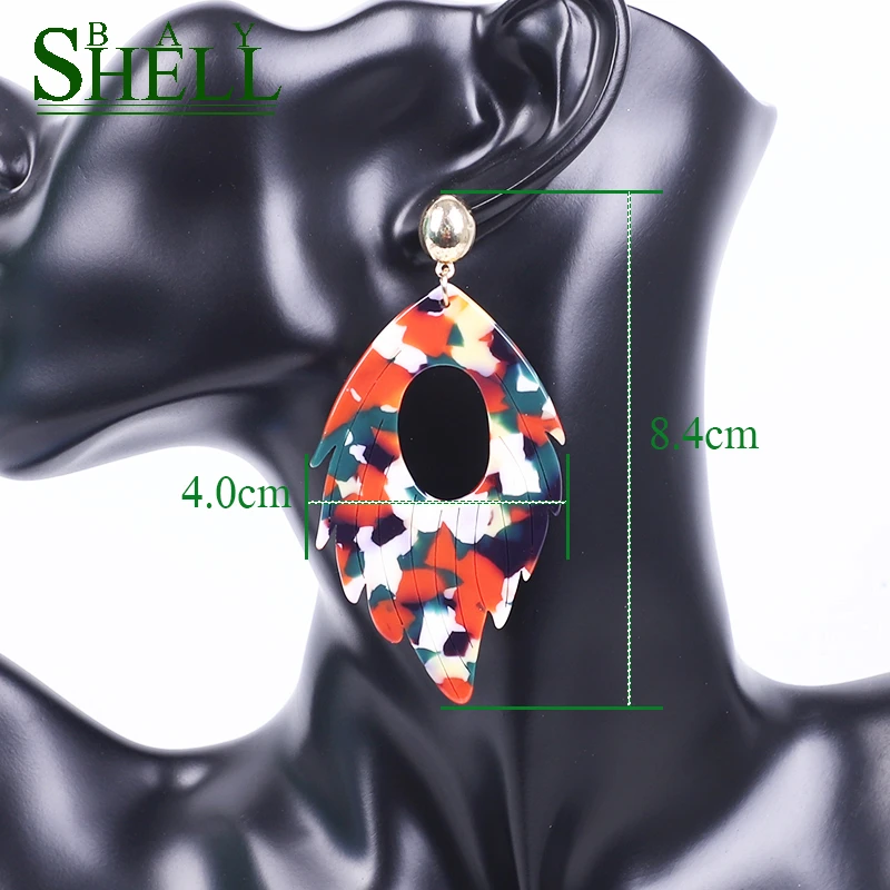 Shell bay2020 New Drop Earrings Jewelry Blue for Women Dangle Fashion Wholesale Leaf Earring Accessories Boho | Украшения и