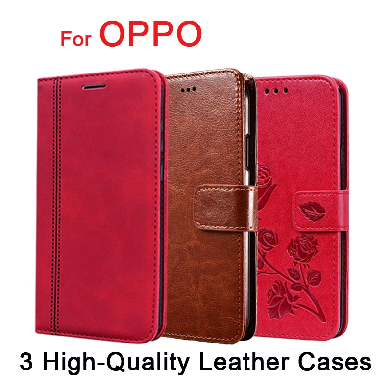 

Phone Case For OPPO A12 A12e A11K A11 A11x A1k Premium PU Leather Flip Cover For A 11K 11x 1k 11 12e 12 Wallet Funda Cases