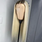 Парик 1B613 Ombre, парик 613 блонд, прямой длинный парик, прозрачные парики из человеческих волос, парики для черных женщин, предварительно выщипанные, Remy, бразильский