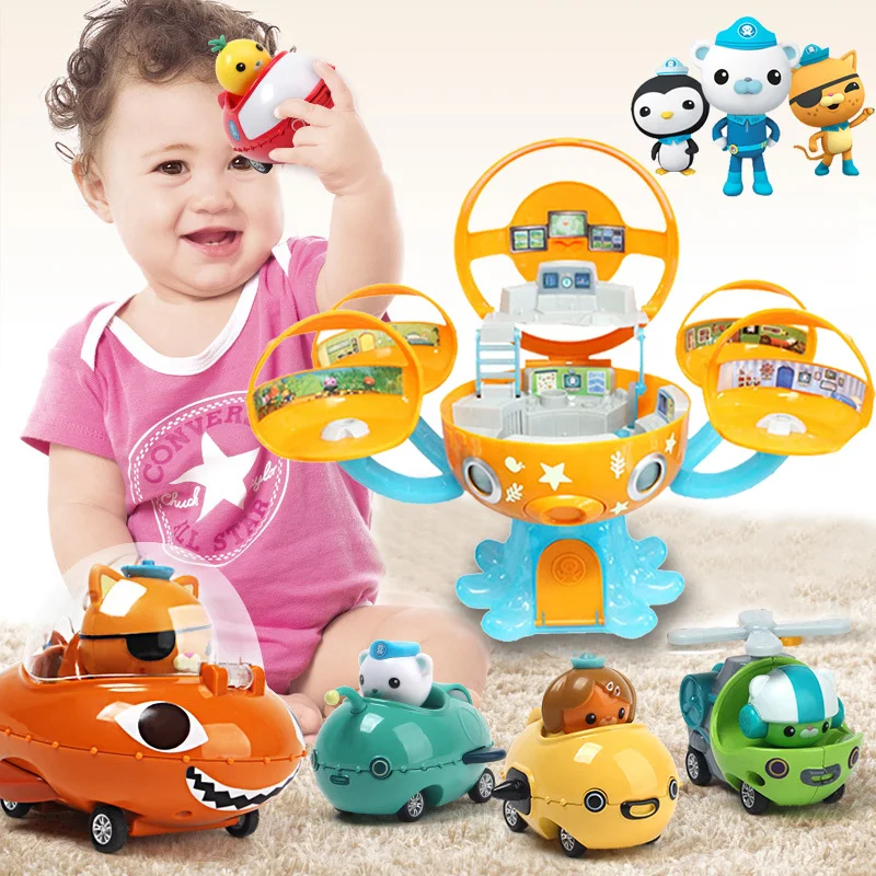 Экшн-фигурки Octonauts Octopus Castle Shark Adventure Plsyset игрушки для детей подарки на день