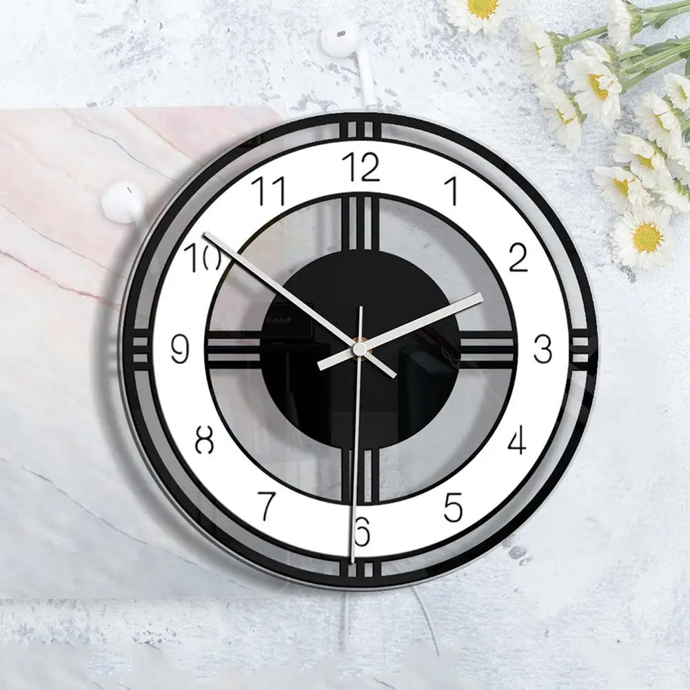 Настенные часы в ретро стиле простые акриловые цифровые беззвучные украшения