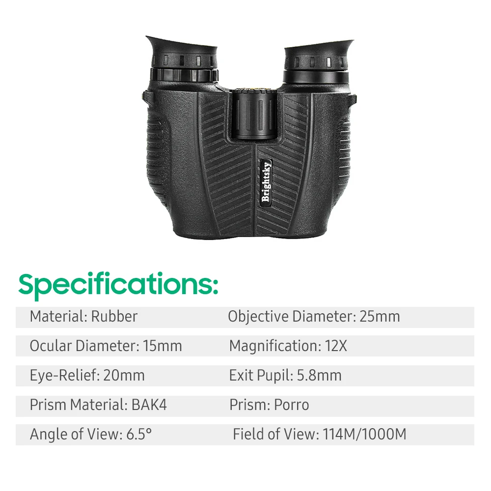 Бинокулярный телескоп KKmoon детский мини бинокль высокой четкости с призмой Porro