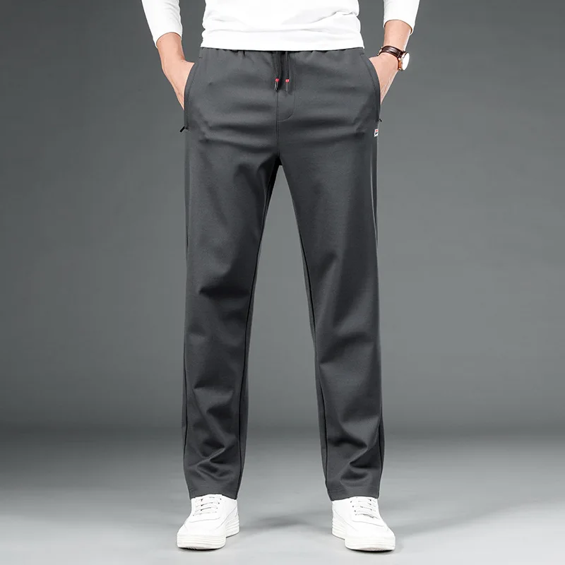 

Spring 2021 new men's fattening plus size elastic waist straight Sweatpants