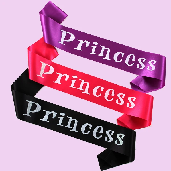 3 шт. оптовая продажа пояс принцессы белый блестящий принт цветная лента вечерние