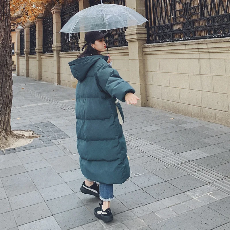 

2021 Womens Winter Jackets Long Hooded Coats Cotton Women's solid Jacket Loose Casual Thick Warm Fashion Women Parkas snow Coat