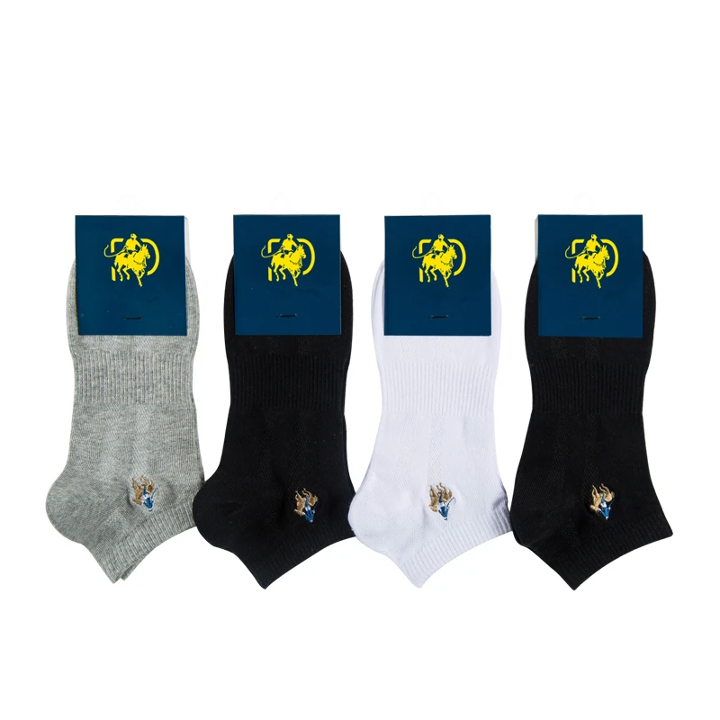 Носки мужские хлопковые с вышивкой Повседневные Классические брендовые 6 пар