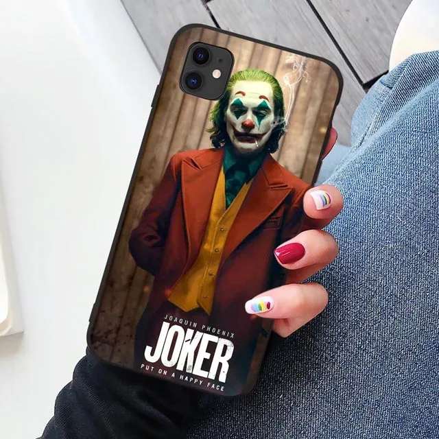 Черный Joker Joaquin Phoenix movie TPU Мягкий резиновый чехол для телефона чехол для iPhone 11 Pro Max 6 6S 7 7plus 8 8Plus X XS MAX XR - Цвет: B Joker 6