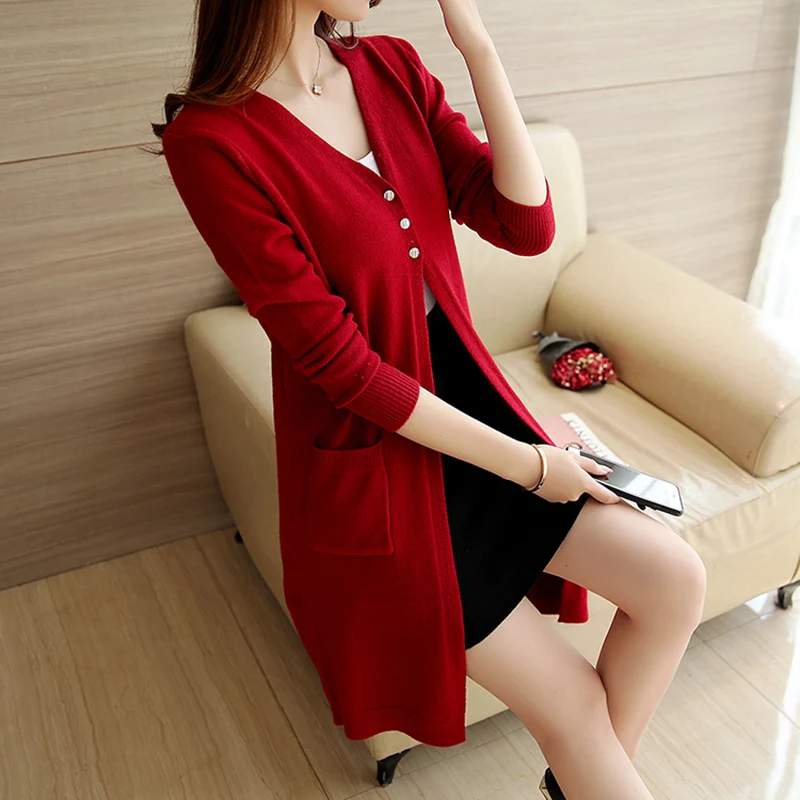 Повседневное трикотажное кимоно с V образным вырезом кардиган женский осенне