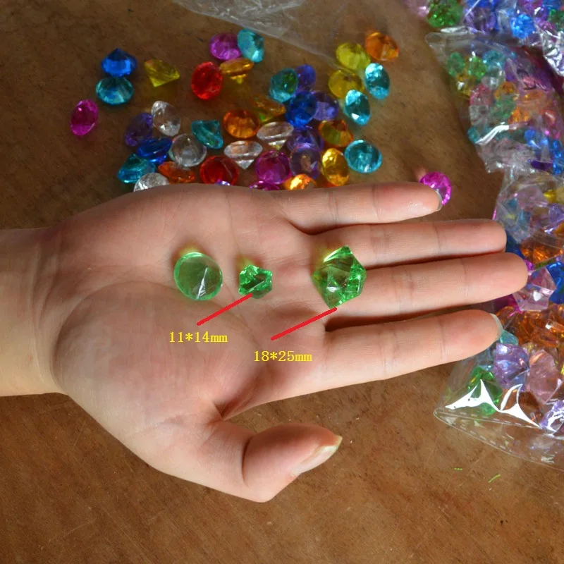 50 шт. Хэллоуин пиратский Драгоценности сундук акриловые прозрачные Кристальные