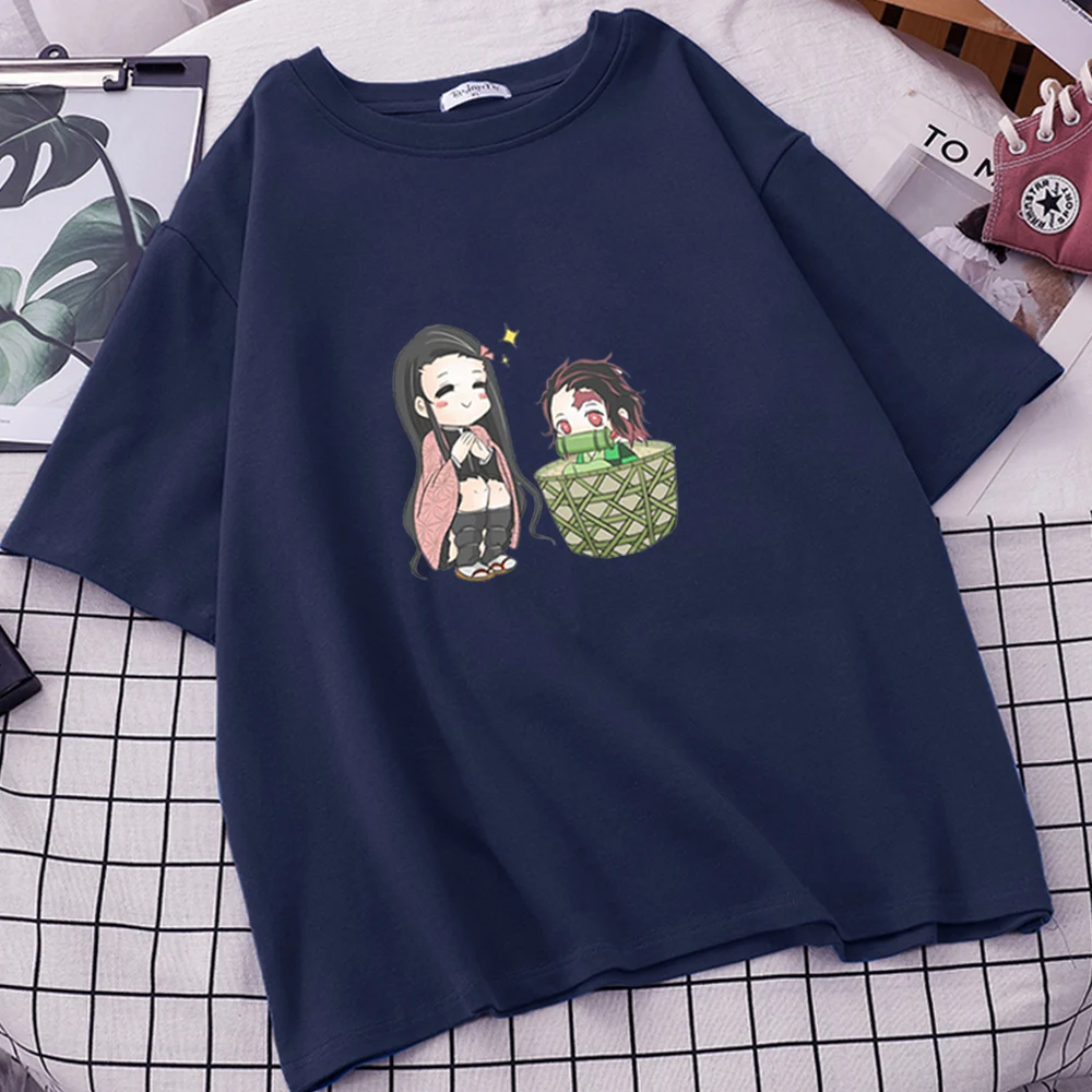 

Women Demon Slayer T Shirts Zenitsu Agatsuma Popular Brand T-shirt High Quality Design TShirts Camisetas Short Sleeve Tees Mujer