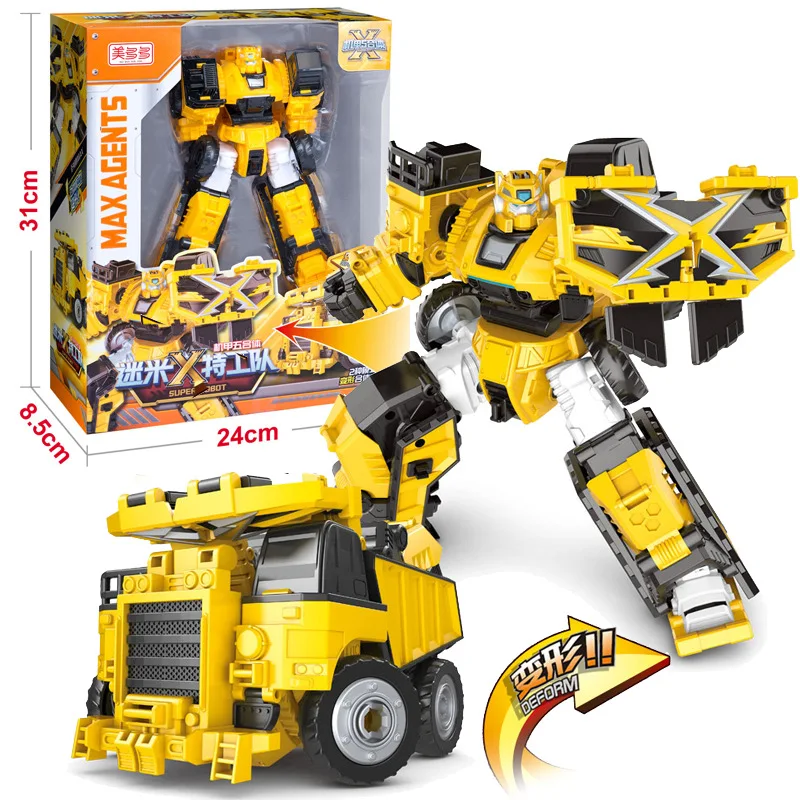

MiniForce Transformation Action Figure Toys Agent Toys X Volt Semey Air Force Season 2 Kids Toys For Boys Gifts Yeloow color