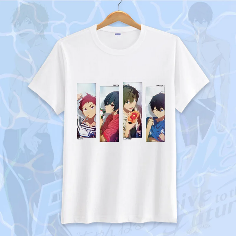 Японское аниме бесплатно! Мужская футболка для косплея плавательного клуба Nanase