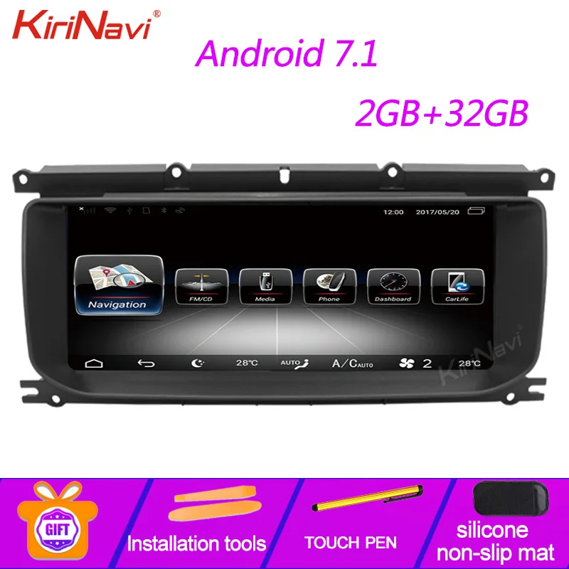 Автомагнитола KiriNavi 10 25 1 Din Android 9 0 для Land Range Evoque автомобильный DVD-плеер GPS-навигация