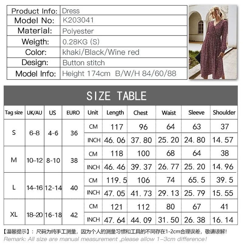 

Deenor Casual Lantern Sleeve Dress Women Vintage V-neck Polka Dot Print High Waist Long Dress Spring Autumn Ruffles Dresses Robe