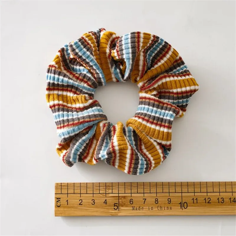 Зимние хлопковые резинки в клетку Однотонные для волос аксессуары - купить по