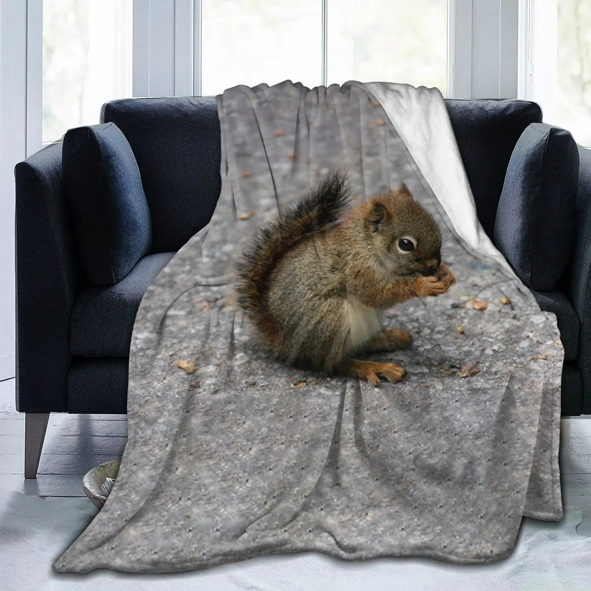 

Manta de franela с принтом ardilla en 3D, ropa de cama, suave, cubierta de cama, decorar textil para el доме