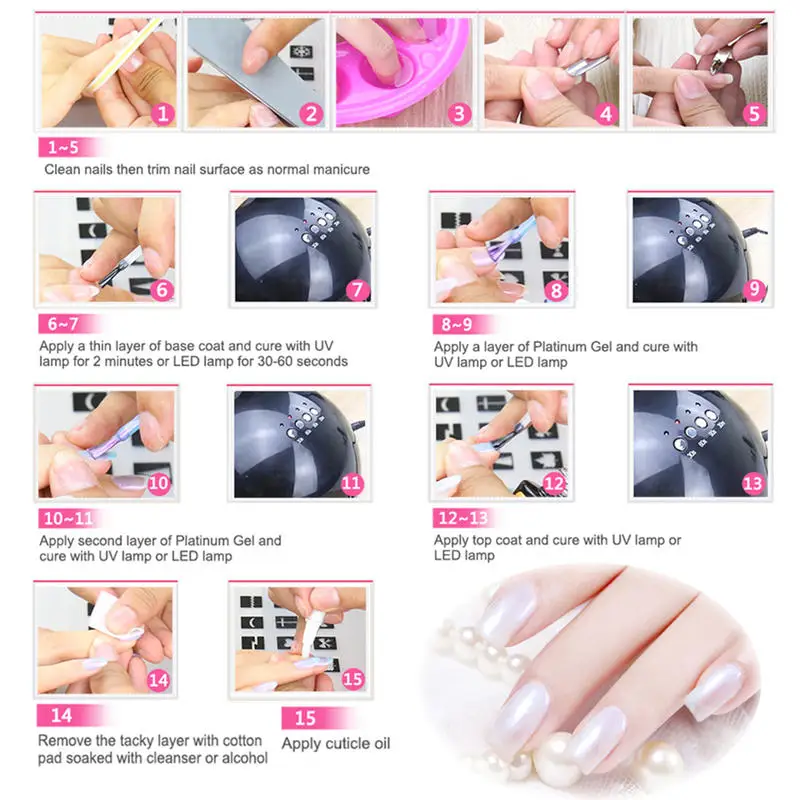 

Inagla Shiny Shell Nail Gel Polish Soak Off UV LED Nail Polish Lacquer Varnish Primer Top Base Coat Salon 15ML
